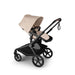 BUGABOO KANGAROO SEAT COMPLETE STROLLER . BLACK-DESERT TAUPE FULL-SIZE STROLLER BUGABOO