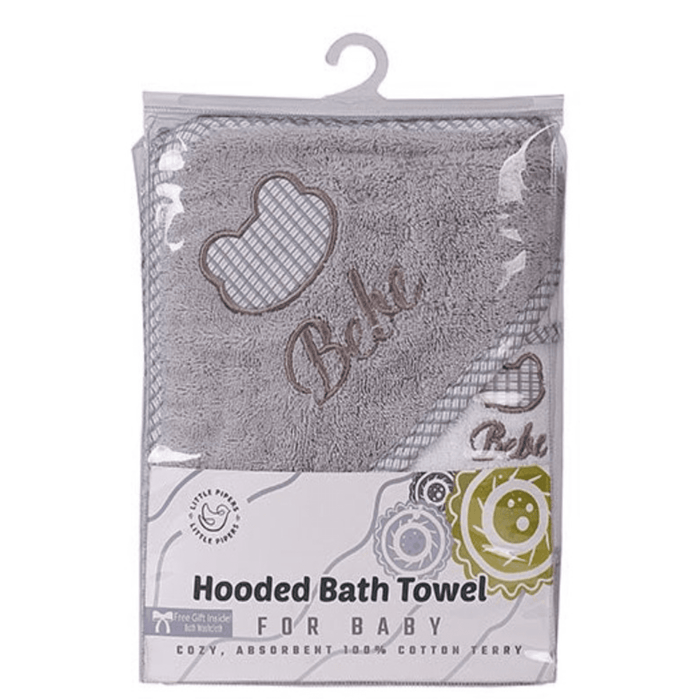 HOODED TOWEL SET GREY