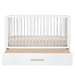 HUSHCRIB 3-IN1 CONVERTIBLE CRIB WITH TRUNDLE BED, WHITE / ACRYLIC