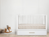 HUSHCRIB 3-IN1 CONVERTIBLE CRIB WITH TRUNDLE BED, WHITE / ACRYLIC