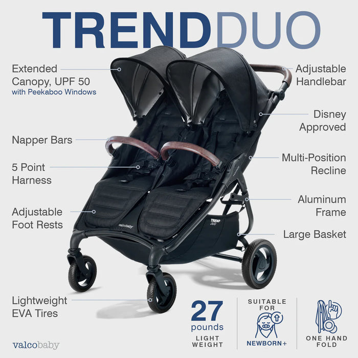 VALCO BABY DUO TREND DOUBLE STROLLER SPORT EDITION - 2025 STROLLERS VALCO BABY