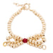 CRYSTAL DREAM BOWBEBE GOLD WITH CENTER RED BRACELET