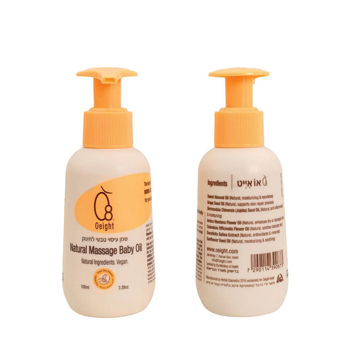 OEIGHT NATURAL MASSAGE BABY OIL  3.38OZ