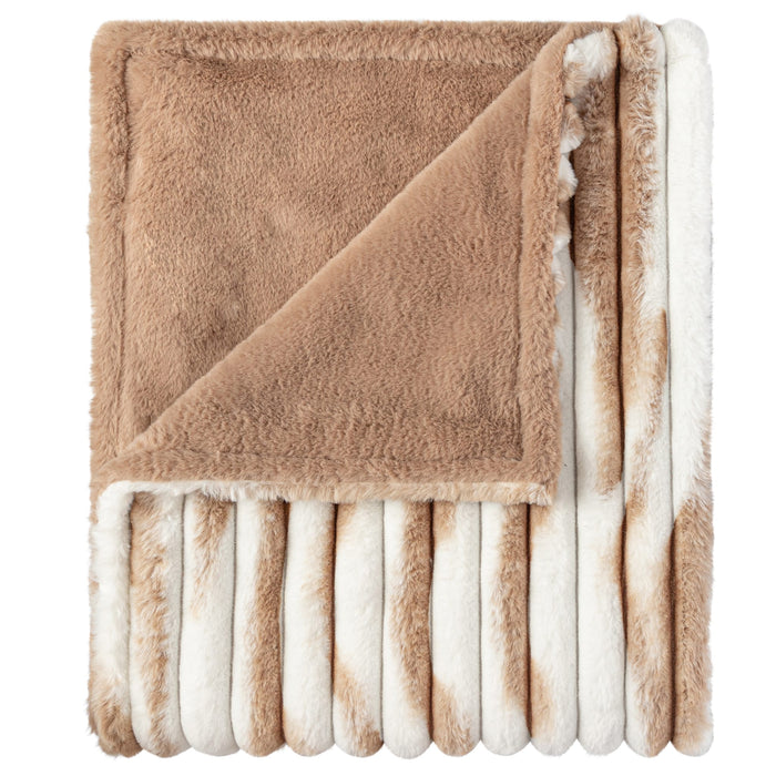 NANPIPER Baby Blanket - Super Soft Fleece Throw 30x40 Inches, Lightweight & Cozy (Beige)