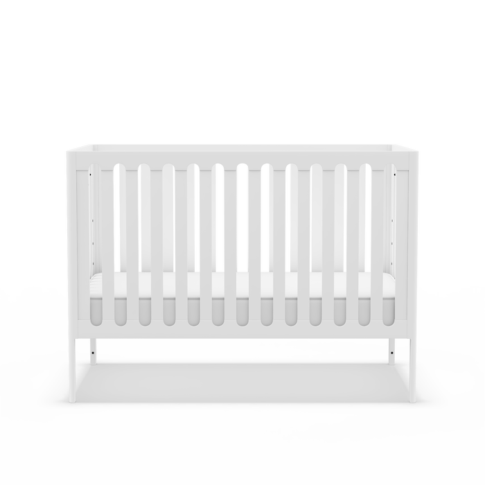 LULLA & LULLI 3-IN-1 CONVERTIBLE CRIB . WHITE CRIB HUSHCRIB