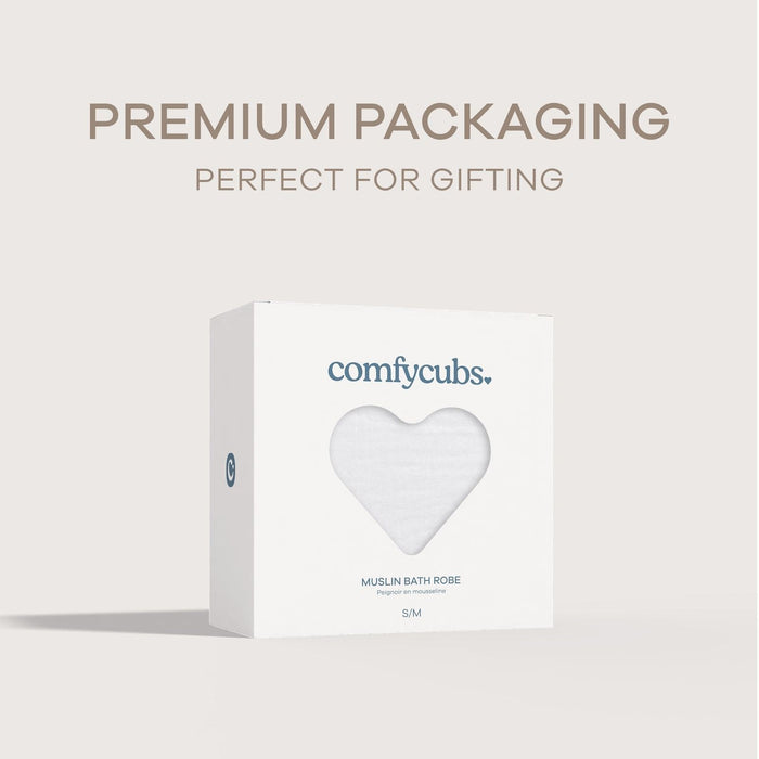 Muslin Bathrobe, White by Comfy Cubs Comfy Cubs