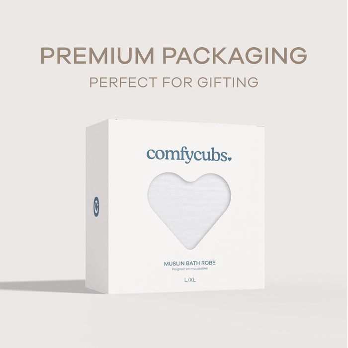 Muslin Bathrobe, White by Comfy Cubs Comfy Cubs