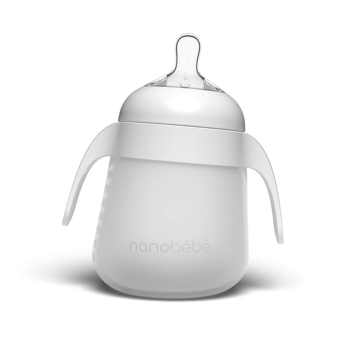 Flexy Bottle Quick-Click Handles - 2pk White Baby Bottles Nanobébé