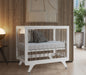 MELO CARESS V-LEG FOLDABLE CRIB . WASHED WHITE ACRYLIC FURNITURE MELO