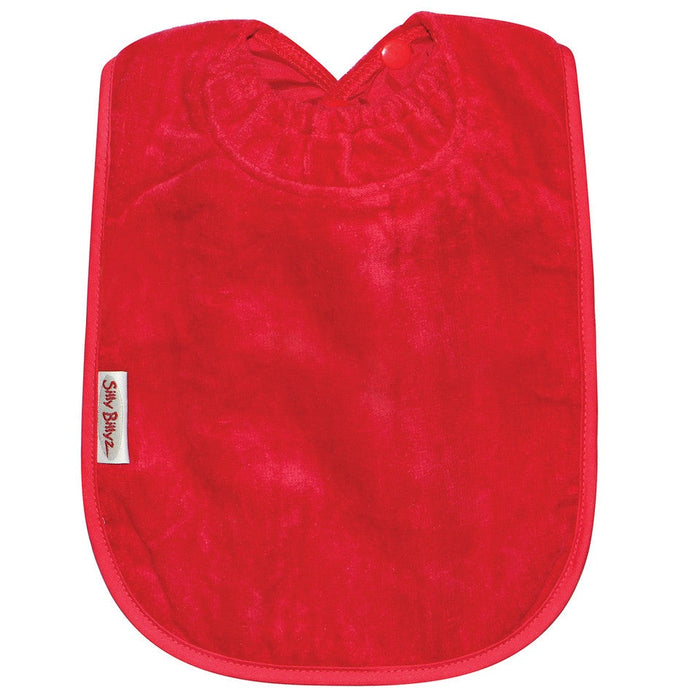 VELOUR PLAIN BIB XL RED