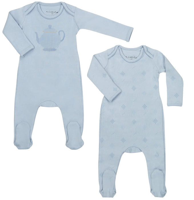AIME CHILD BOYS FOOTIES SET BLUE FOOTIE AIME CHILD