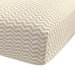 ABSTRACT FITTED SHEET ZIGZAG BEIGE FOR STANDARD CRIB - 28" X 52"