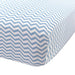 ABSTRACT FITTED SHEET ZIGZAG BLUE FOR STANDARD CRIB - 28" X 52"