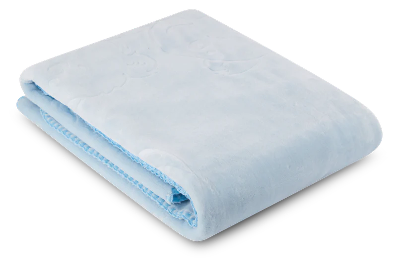 FIRST ESSENTIALS CRIB BABY ENGRAVED BEAR BLANKET (43"- 55") BLANKETS FIRST ESSENTIALS