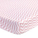 ABSTRACT FITTED SHEET ZIGZAG PINK FOR PORTABLE CRIB - 24" X 38"