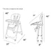 FIZZY BABY FOLDABLE HIGH CHAIR ADJUSTABLE AND COMPACT HIGH CHAIR FOR BABIES,