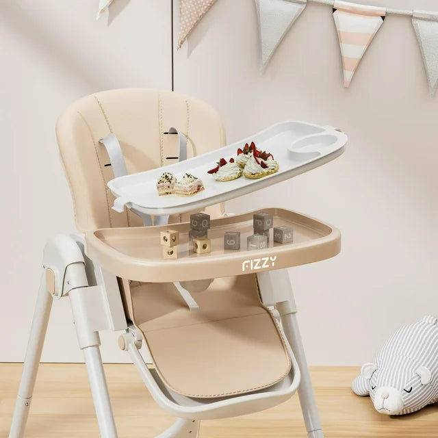 FIZZY BABY FOLDABLE HIGH CHAIR ADJUSTABLE AND COMPACT HIGH CHAIR FOR BABIES,