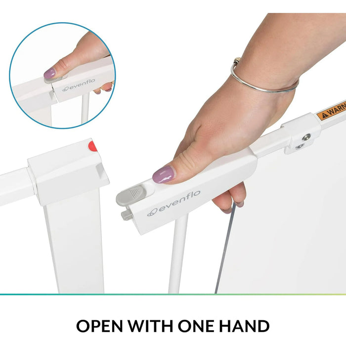 EVENFLO EASY WALK-THRU GATE - CLEAR - PRESSURE MOUNTED GATE EVENFLO