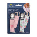 ITZY RITZY- ITZY CLIP™ LINEN PACIFIER CLIP . PINK PACI CLIP ITZY RITZY
