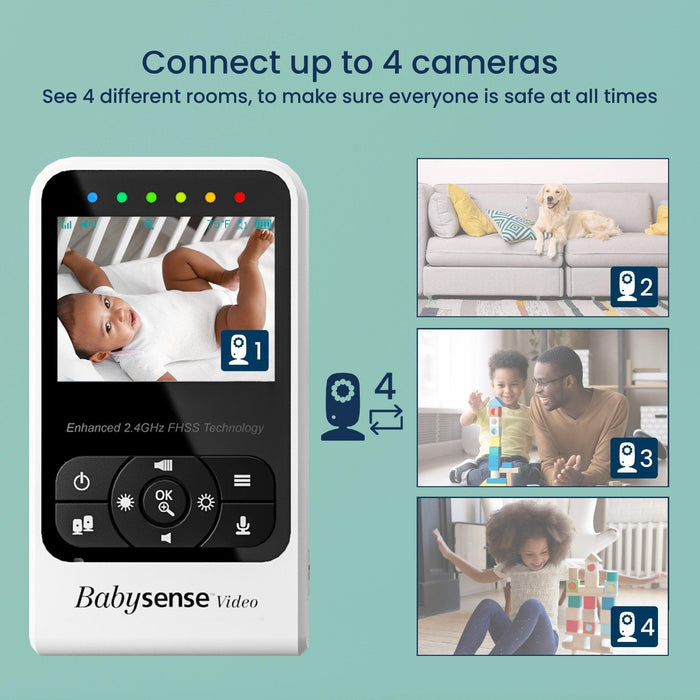 Babysense 7 & V24: Video Baby Monitor with Breathing Motion Detection & Safety Alerts Bundle Breathing Movement Monitor Babysense
