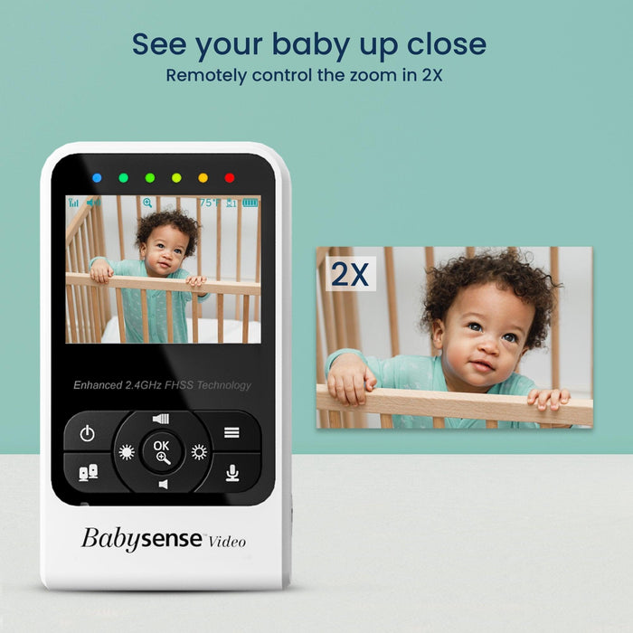 Babysense 7 & V24: Video Baby Monitor with Breathing Motion Detection & Safety Alerts Bundle Breathing Movement Monitor Babysense
