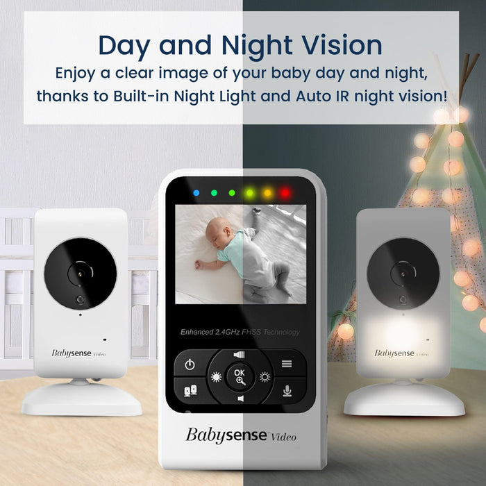 Babysense 7 & V24: Video Baby Monitor with Breathing Motion Detection & Safety Alerts Bundle Breathing Movement Monitor Babysense