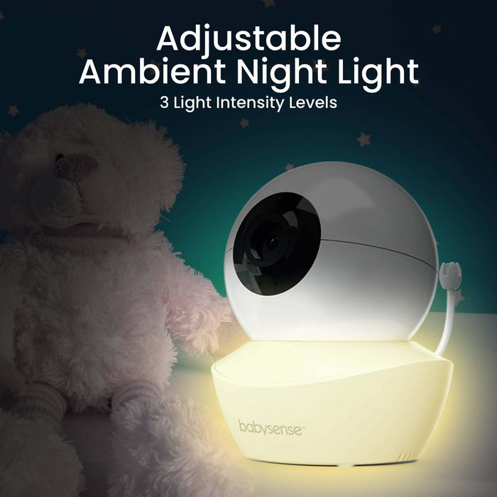 Babysense HD S2: Video Baby Monitor with 2 Cameras, Non Wifi, Split Screen & Night Light Machine Video Monitor Babysense