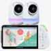 Babysense Max View: Video Baby Monitor with 2 Cameras, Non Wifi, Split Screen, Night Light & Sound Machine Video Monitor Babysense