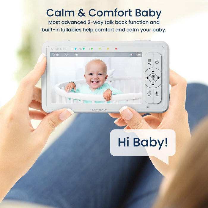Babysense True Sleep: Video Baby Monitor with Breathing Motion Detection & Safety Alerts, 1 or 2 Cameras Breathing Movement Monitor Babysense