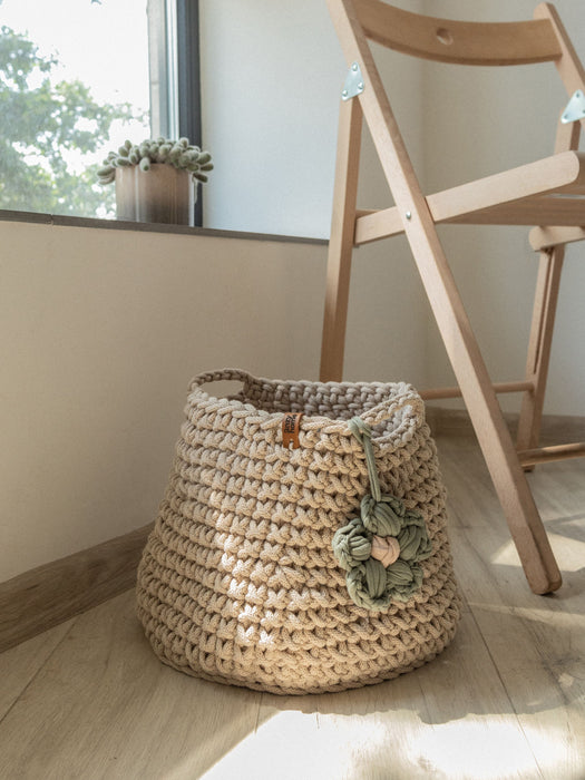 Toy Nursery Storage Basket Basic Recycled Beige Cord Baskets Anzy Home