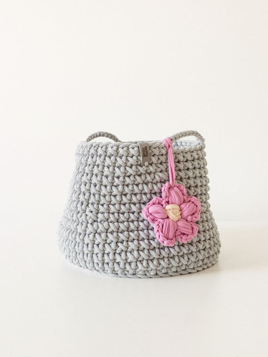 Toy Nursery Storage Basket Basic Recycled Silver Cord Baskets Anzy Home