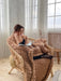 Chunky Knit Blanket in Beige Blankets Anzy Home