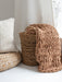 Chunky Knit Blanket in Beige Blankets Anzy Home