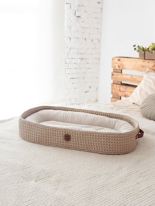 Baby Lounging and Changing Basket XL 3-in-1 Beige Changing Tables Anzy Home