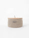 Round Storage Baskets w/ Wooden Lid Recycled