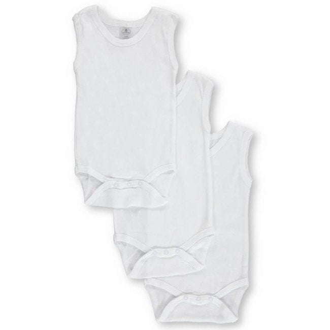 FIRST ESSENTIALS SLEEVELESS BODYSUIT 3PK 18-24M CLOTHING FIRST ESSENTIALS