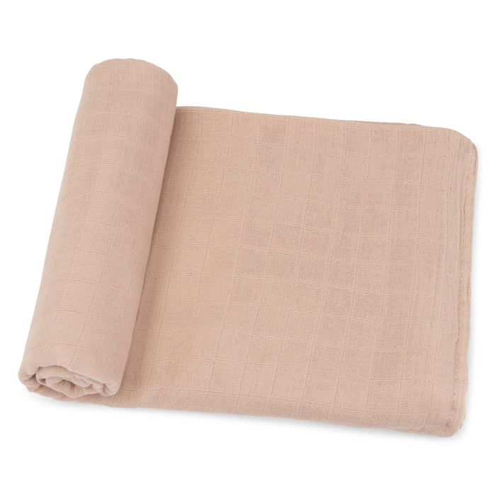 Muslin Swaddle Blanket, 1 Pack by Comfy Cubs - Blush Swaddles Comfy Cubs