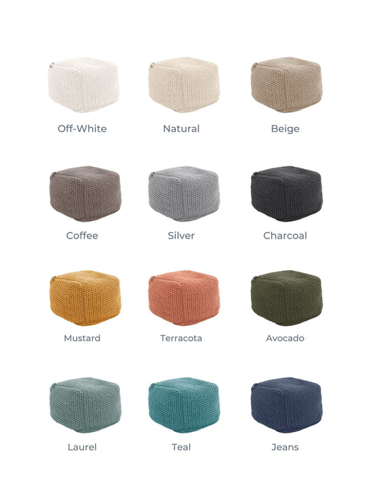 Pouf Square Recycled Pouf Anzy Home