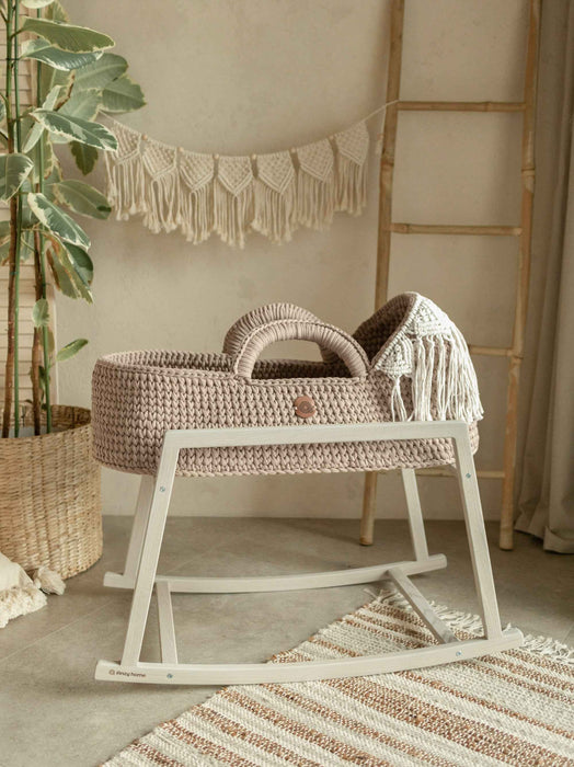 Standard Boho Moses Basket with Macrame Hood