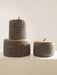 Round Storage Baskets w/ Wooden Lid Recycled Coffee Storage & Organization Anzy Home
