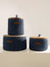 Round Storage Baskets w/ Wooden Lid Recycled Jeans Storage & Organization Anzy Home