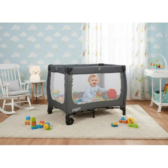 FIZZY BABY PACK & PLAY PLAY YARD, 2 LEVELS BEDDING FIZZY BABY