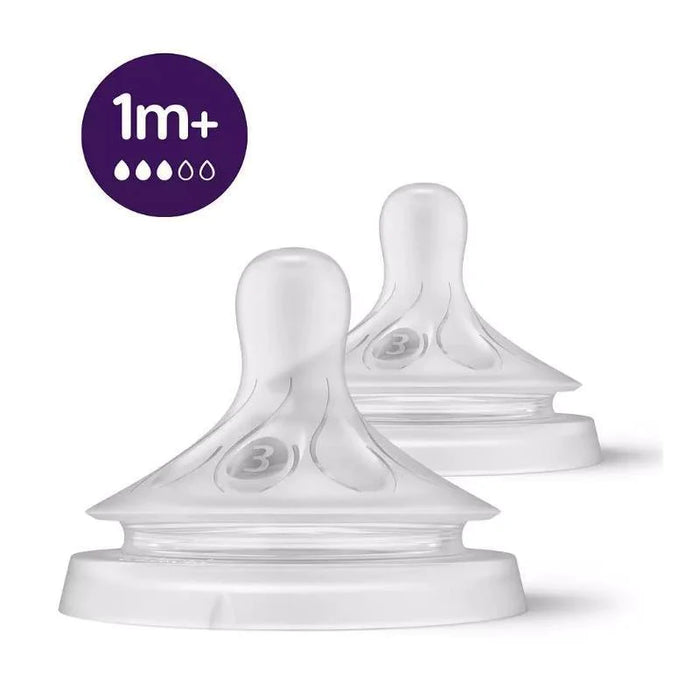 AVENT NATURAL RESPONSE NIPPLE FLOW 3 - 1M+ 2 PACK — Little Luxury