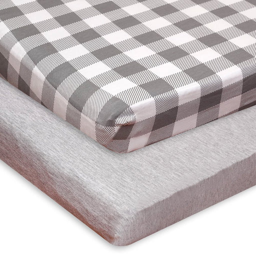 STANDARD CRIB SHEET 2PK DARK GRAY