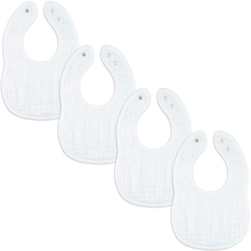 Muslin Bibs by Comfy Cubs - White Pack Of 4 Bibs Comfy Cubs