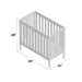 FIZZY BABY 3 LEVEL PORTABLE CRIB (FLAT) + FREE 3" MATTRESS FURNITURE FIZZY BABY