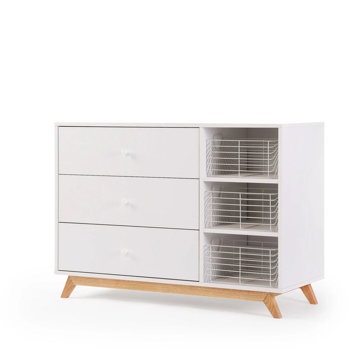 DADADA CENTRAL PARK 3-DRAWER, TWO SHELF NURSERY DRESSER FURNITURE DADADA