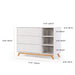 DADADA CENTRAL PARK 3-DRAWER, TWO SHELF NURSERY DRESSER FURNITURE DADADA
