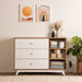 DADADA CENTRAL PARK 3-DRAWER, TWO SHELF NURSERY DRESSER FURNITURE DADADA
