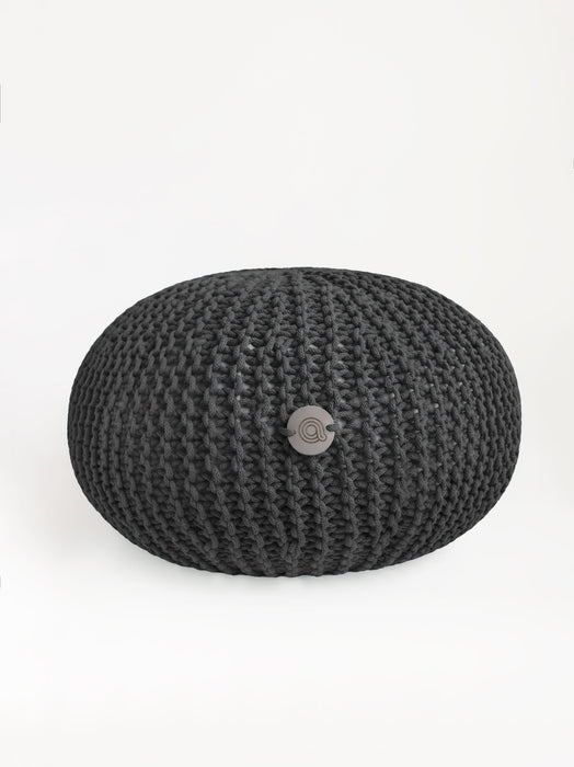 Pouf Classic Recycled Charcoal Pouf Anzy Home